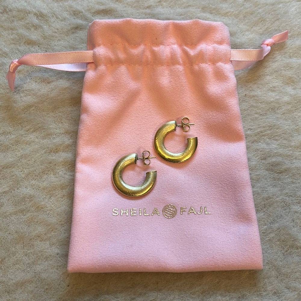 Sheila Fajl “Irene” Small Flat Hoop Earrings